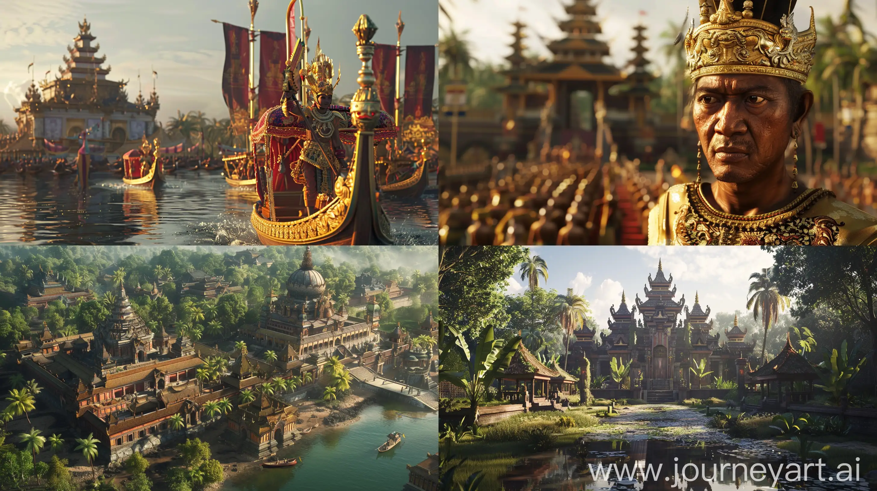 Pajajaran Sundanese Kingdom, super realistic, nice detail, --v 6 --ar 16:9