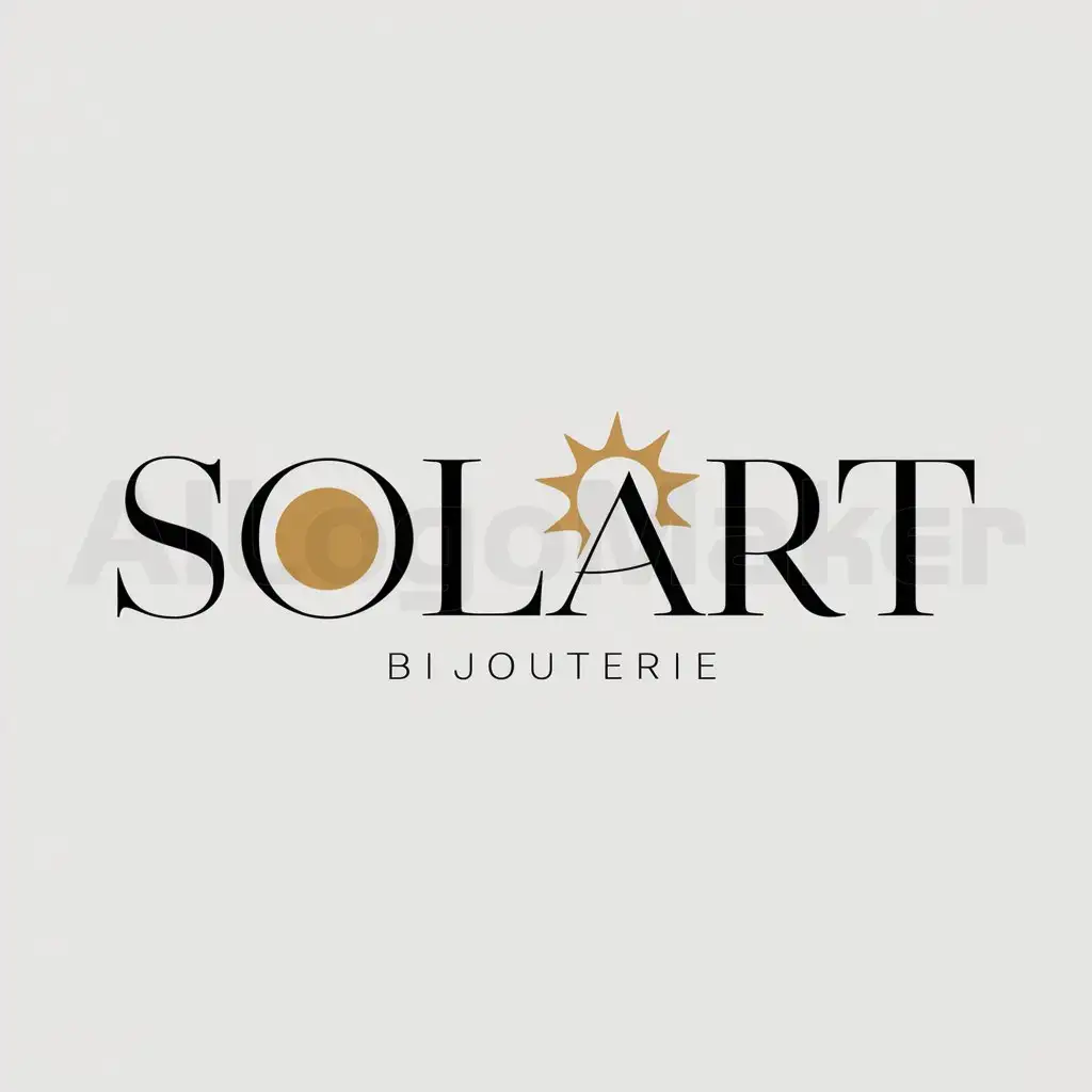 a logo design,with the text "SolArt", main symbol:Solnce,Moderate,be used in Bijouterie industry,clear background