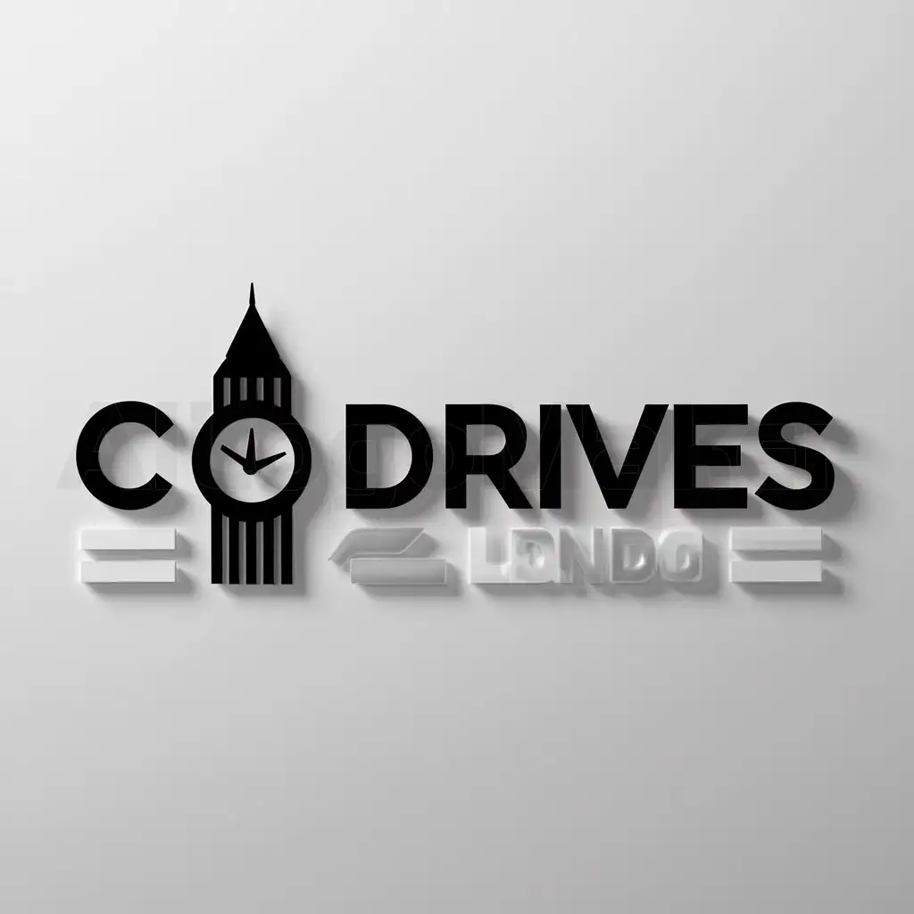 a logo design,with the text "CO DRIVES", main symbol:LONDON,Moderate,clear background