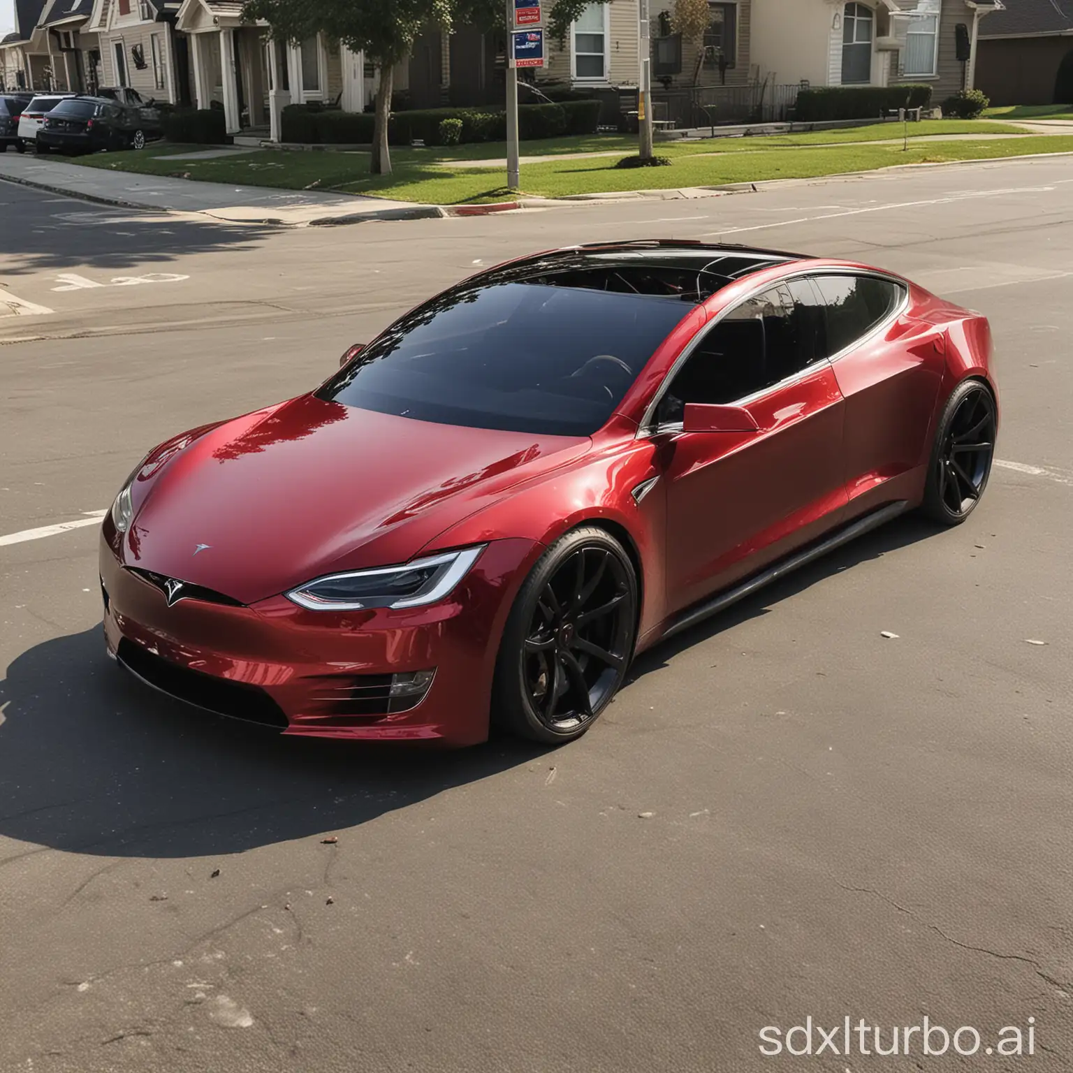 Tesla-Car-Transformed-into-SpiderMan-Style-Marvelous-Vehicle