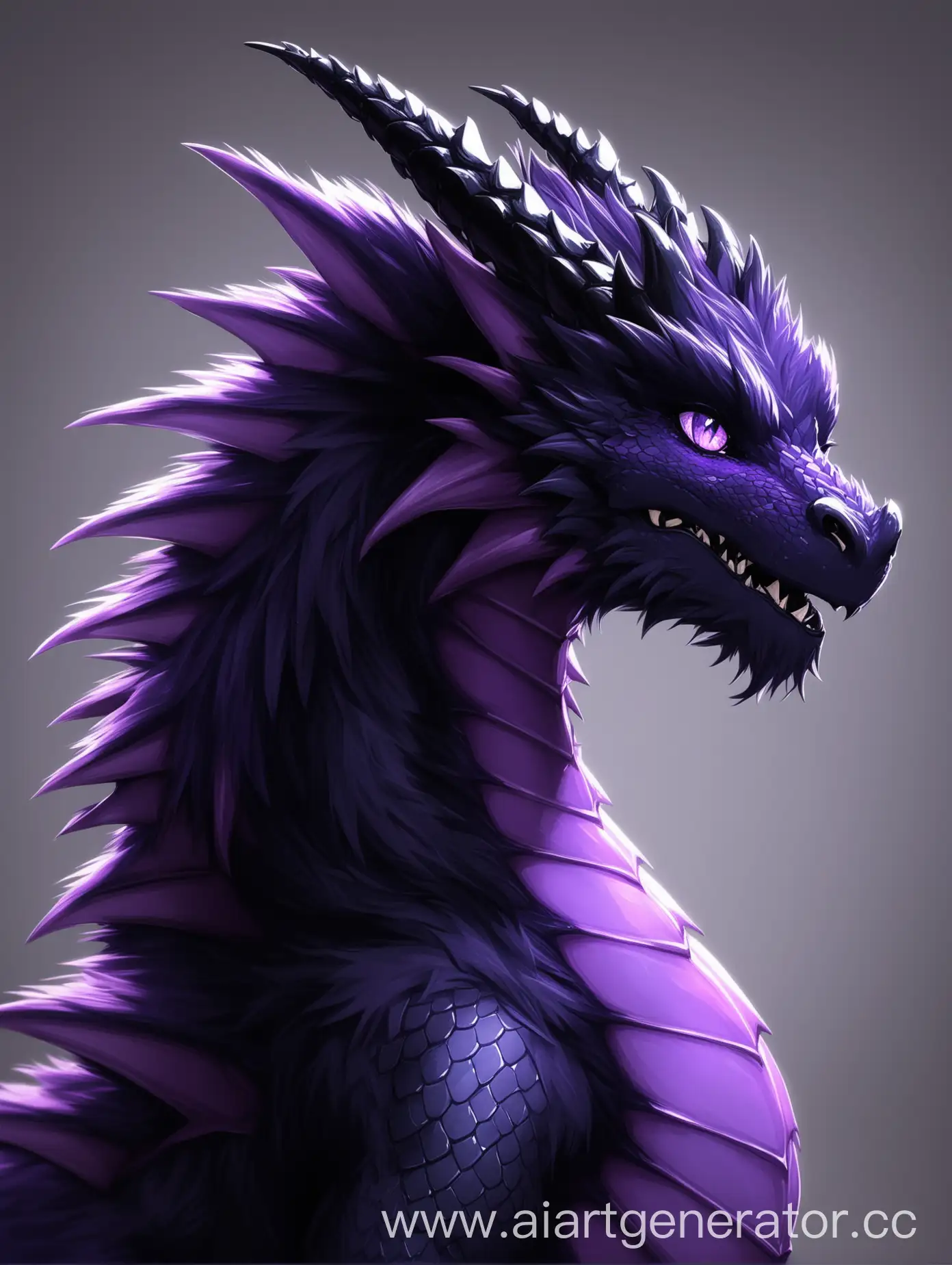 Majestic-Black-Furry-Dragon-with-Violet-Eyes-and-Purple-Spine-Fur