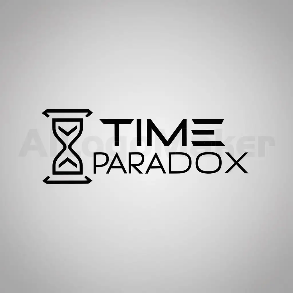 a logo design,with the text "Game logo", main symbol:Time Paradox,Minimalistic,clear background