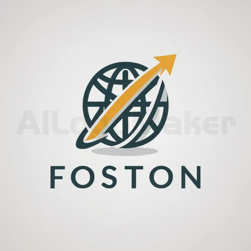 LOGO-Design-For-FOSTON-Modern-Typography-with-Global-Transportation-Symbol-on-Clear-Background