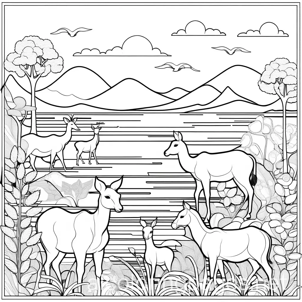 Simple-Animal-Coloring-Page-Black-and-White-Line-Art-on-White-Background