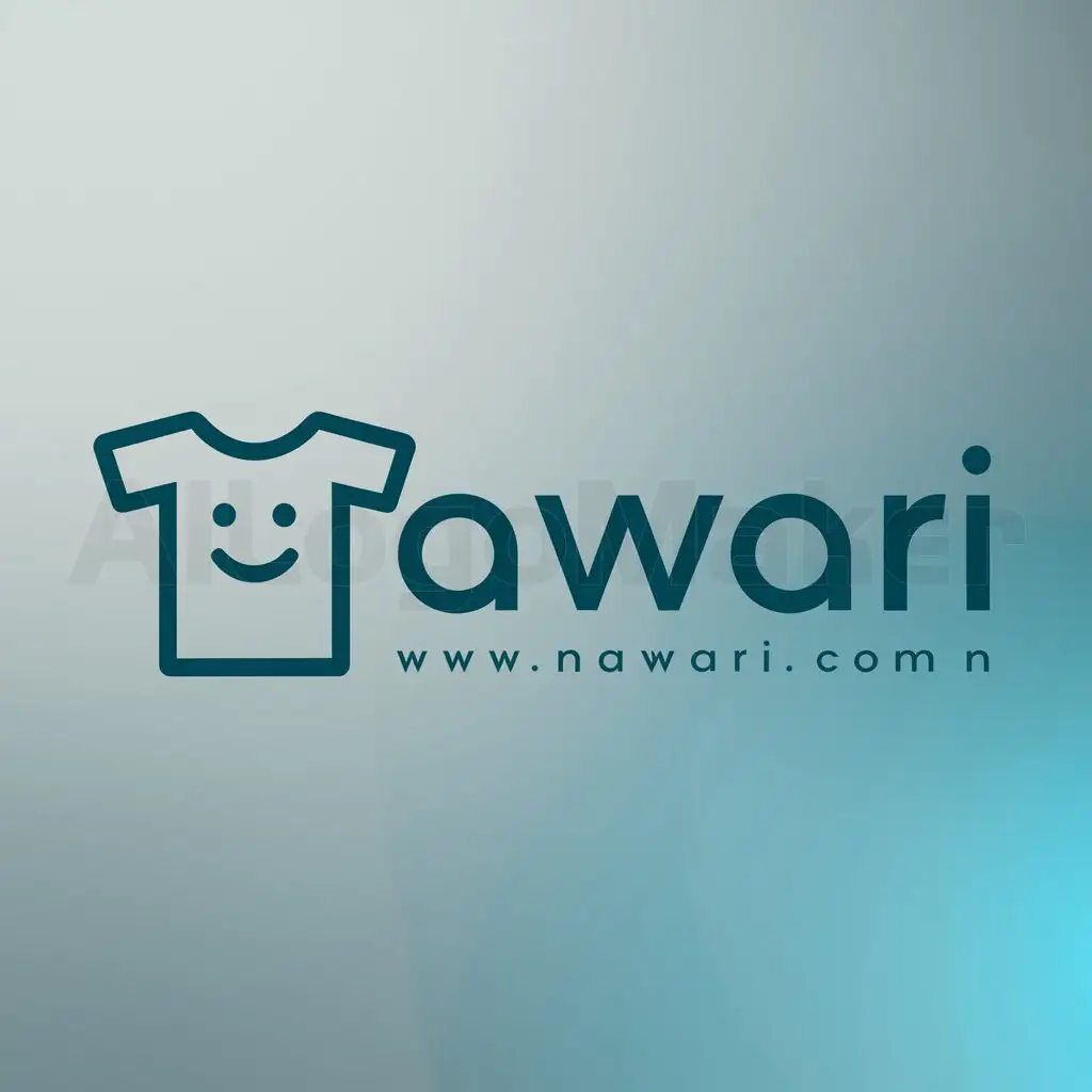 a logo design,with the text "nawari", main symbol:a website for oversize tshirt,Moderate,clear background