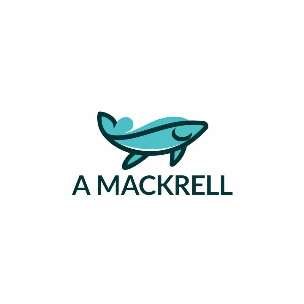 a logo design,with the text 'A Mackerel', main symbol:the outline of a mackerel fish,Moderate,clear background