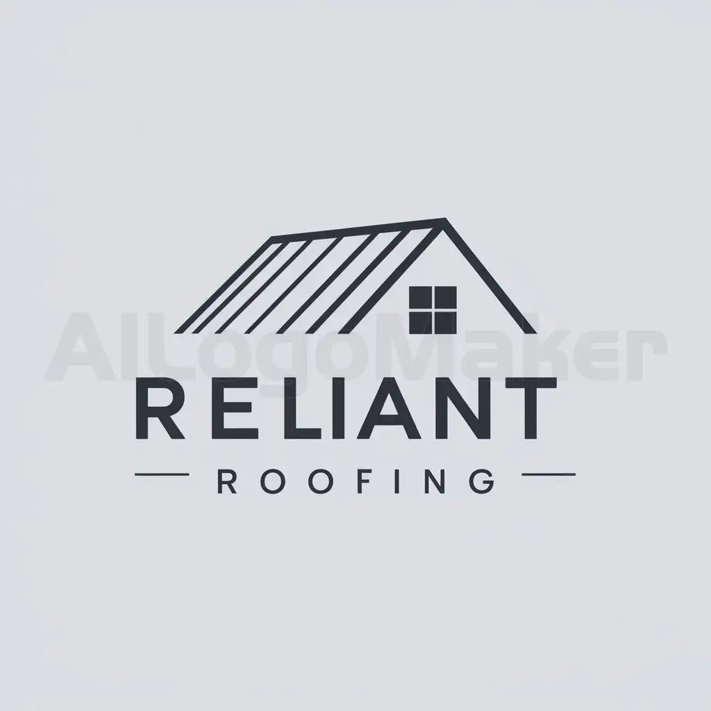 a logo design,with the text 'reliant roofing', main symbol:Roof metal roofing,Moderate,clear background