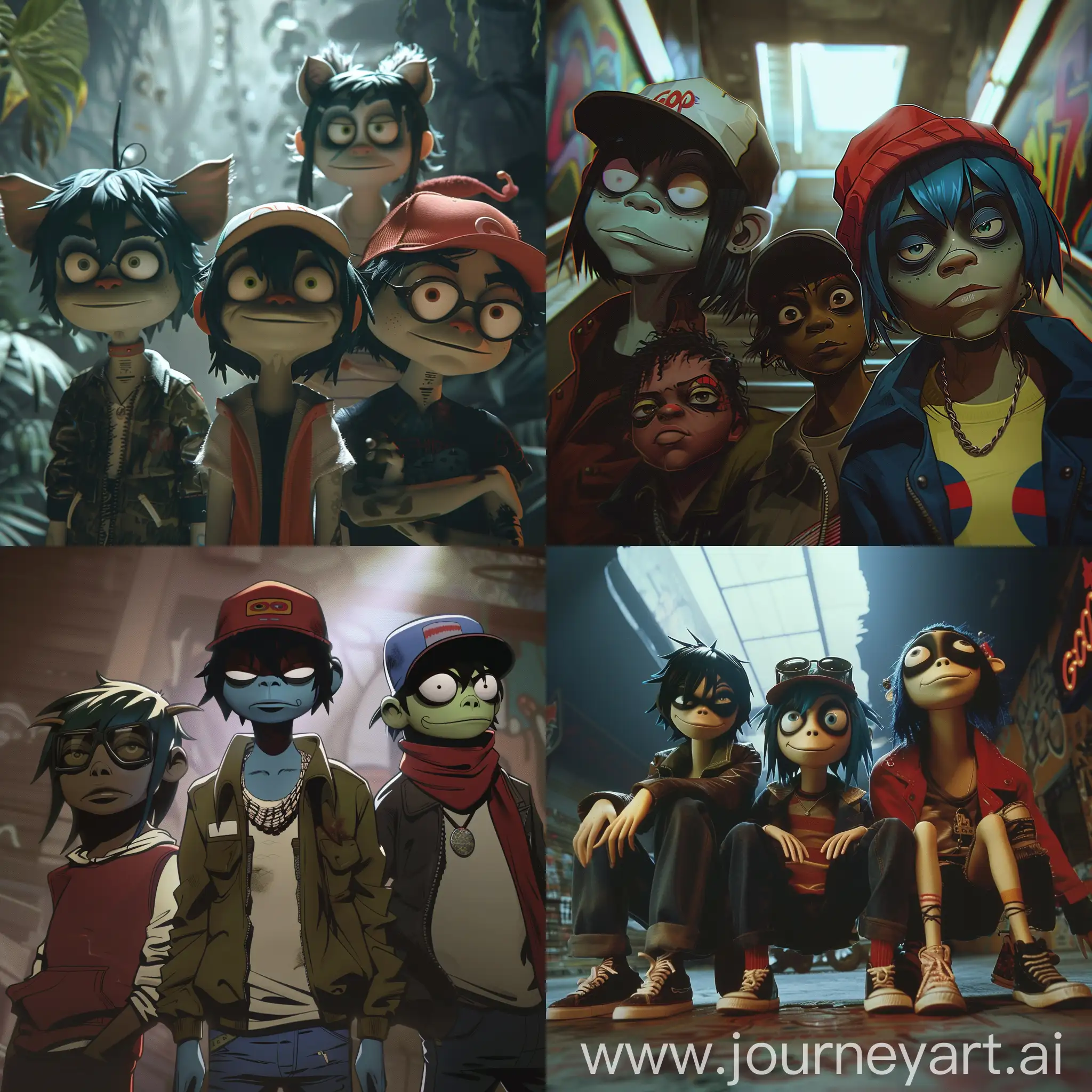 Gorillaz still, sans