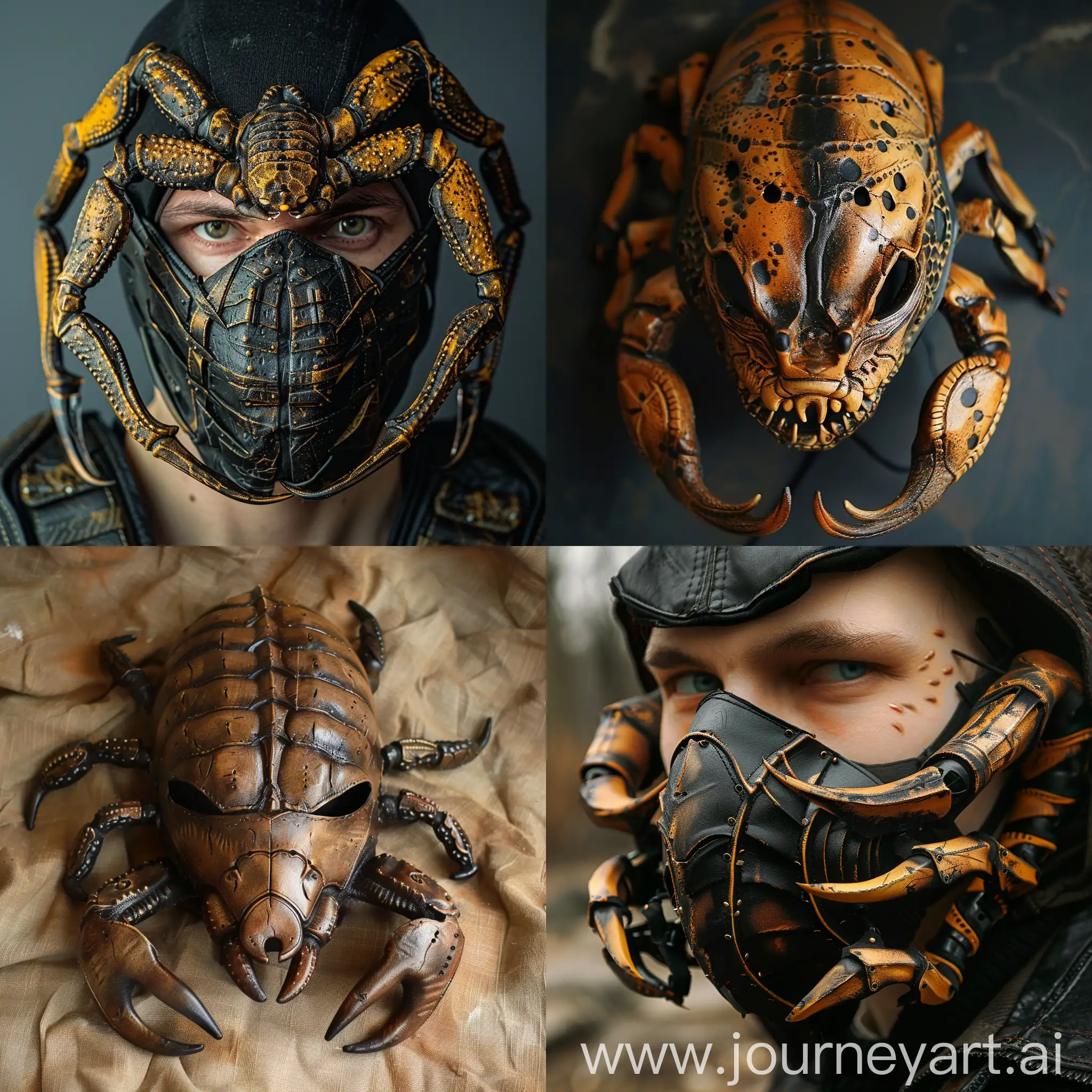 create a scorpion face mask