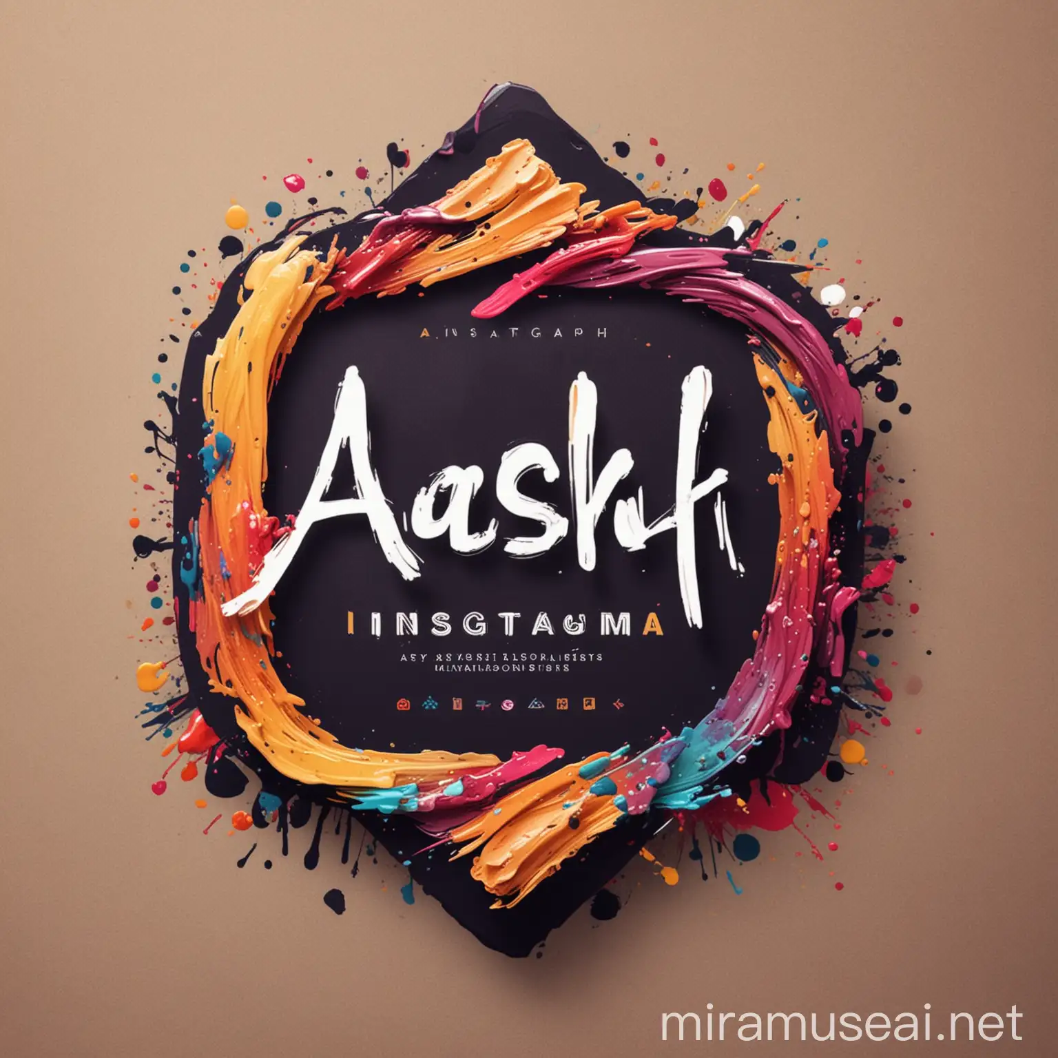 Vibrant Artistic Logo Design for Instagram Artist aashi