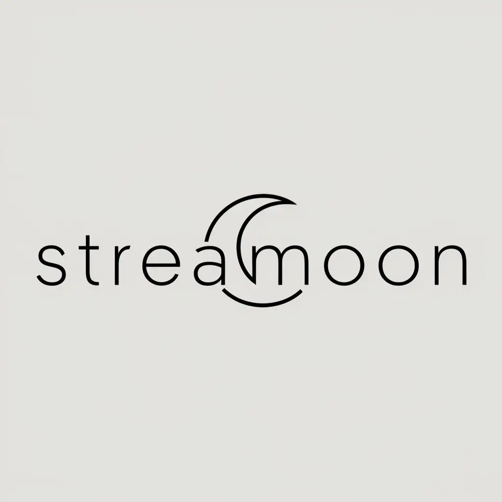 LOGO-Design-For-Streamoon-Minimalistic-Stream-Water-and-Moonlight-Theme