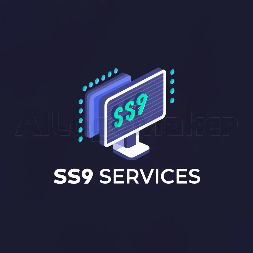 a logo design,with the text "Ss9 services", main symbol:Computer,Moderate,clear background