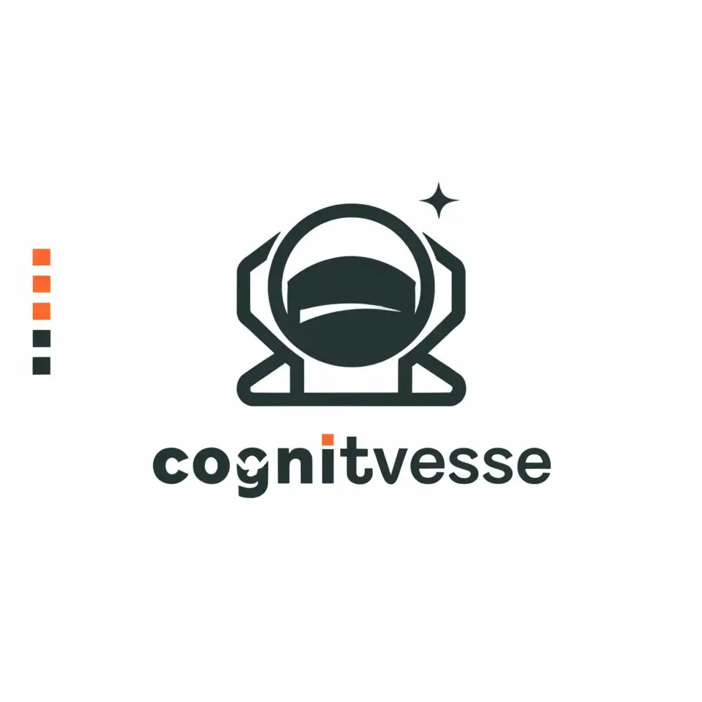 a logo design,with the text "cognitverse", main symbol:astronaut, knowledge,Minimalistic,be used in Education industry,clear background