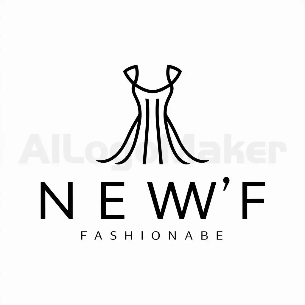 a logo design,with the text "New'F", main symbol:Fashion,Moderate,be used in Fashion industry,clear background