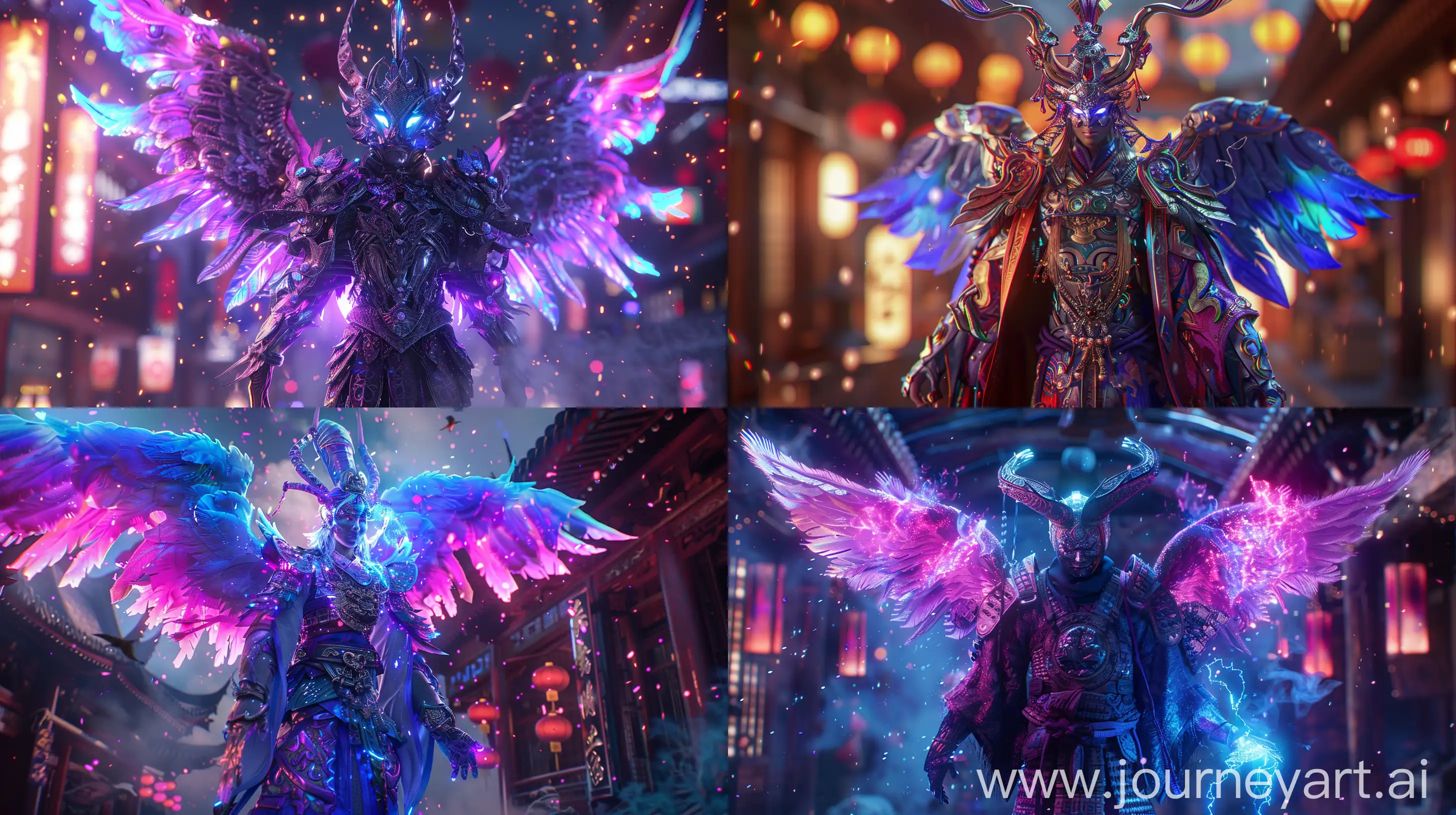 6Winged-Spawn-in-Venetian-Mask-and-Clothing-Cinematic-Purple-and-Blue-Neon-Armor