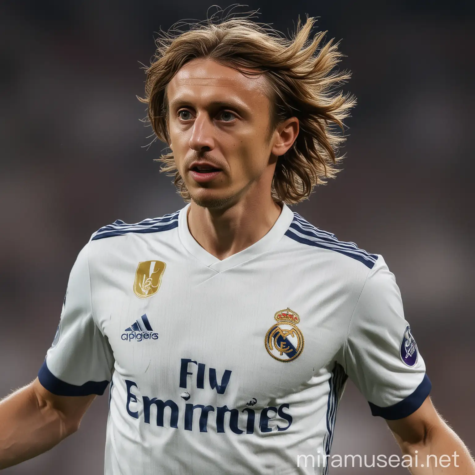 Reimagining Real Madrids Luka Modric in Vintage Glory