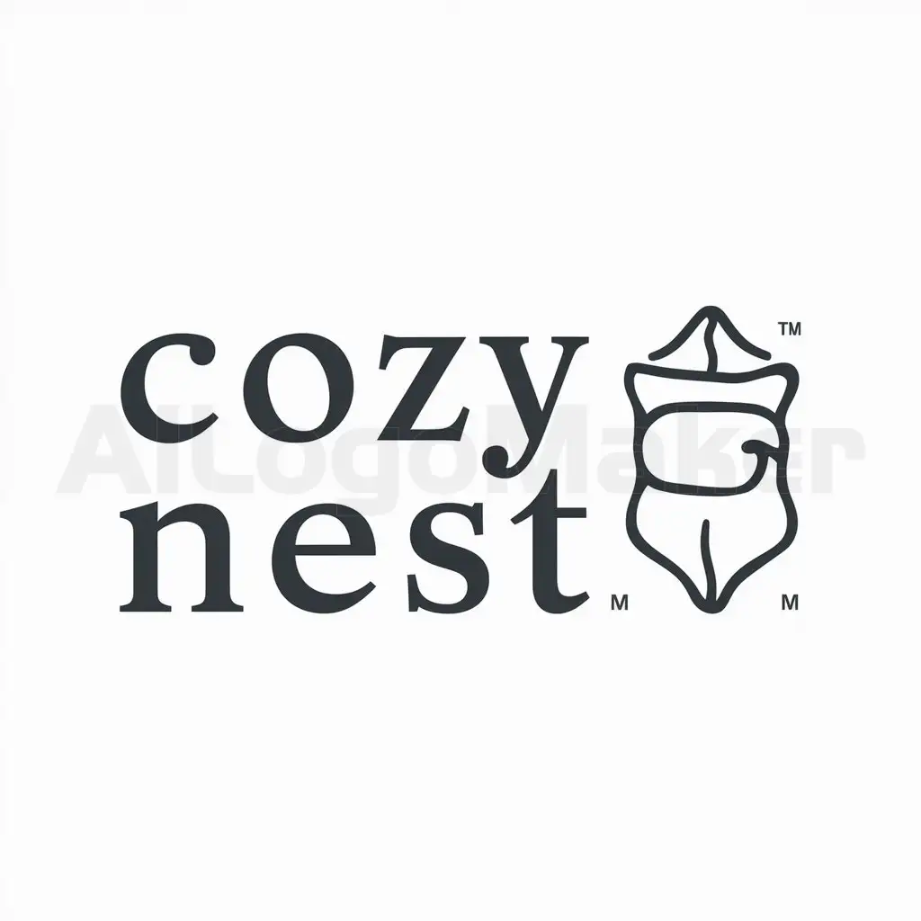 a logo design,with the text "Cozy Nest", main symbol:home decor,Moderate,be used in Retail industry,clear background
