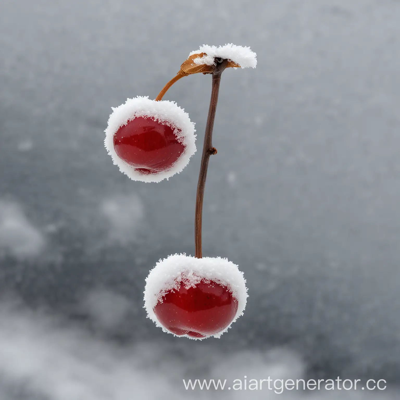 Arctic-Cherry-Blossoms-Amidst-Snowy-Landscape