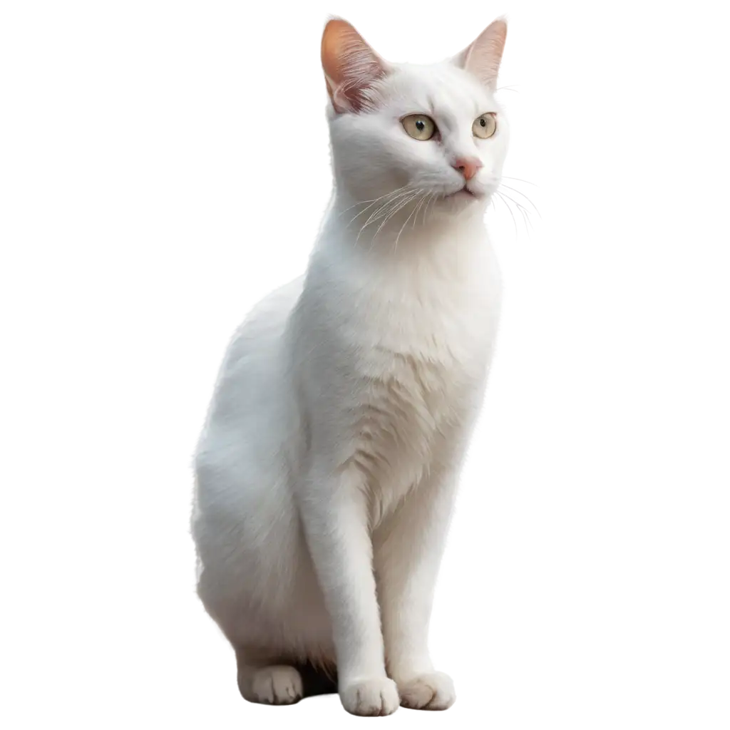 HighQuality-PNG-Image-of-a-White-Cat-Capturing-Elegance-and-Detail