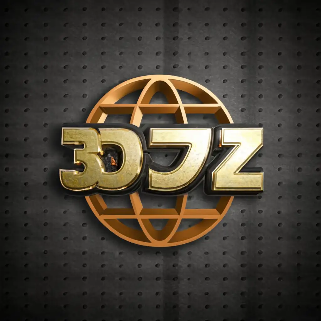 a logo design,with the text "3DZ", main symbol:globe,Moderate,be used in 0 industry,clear background