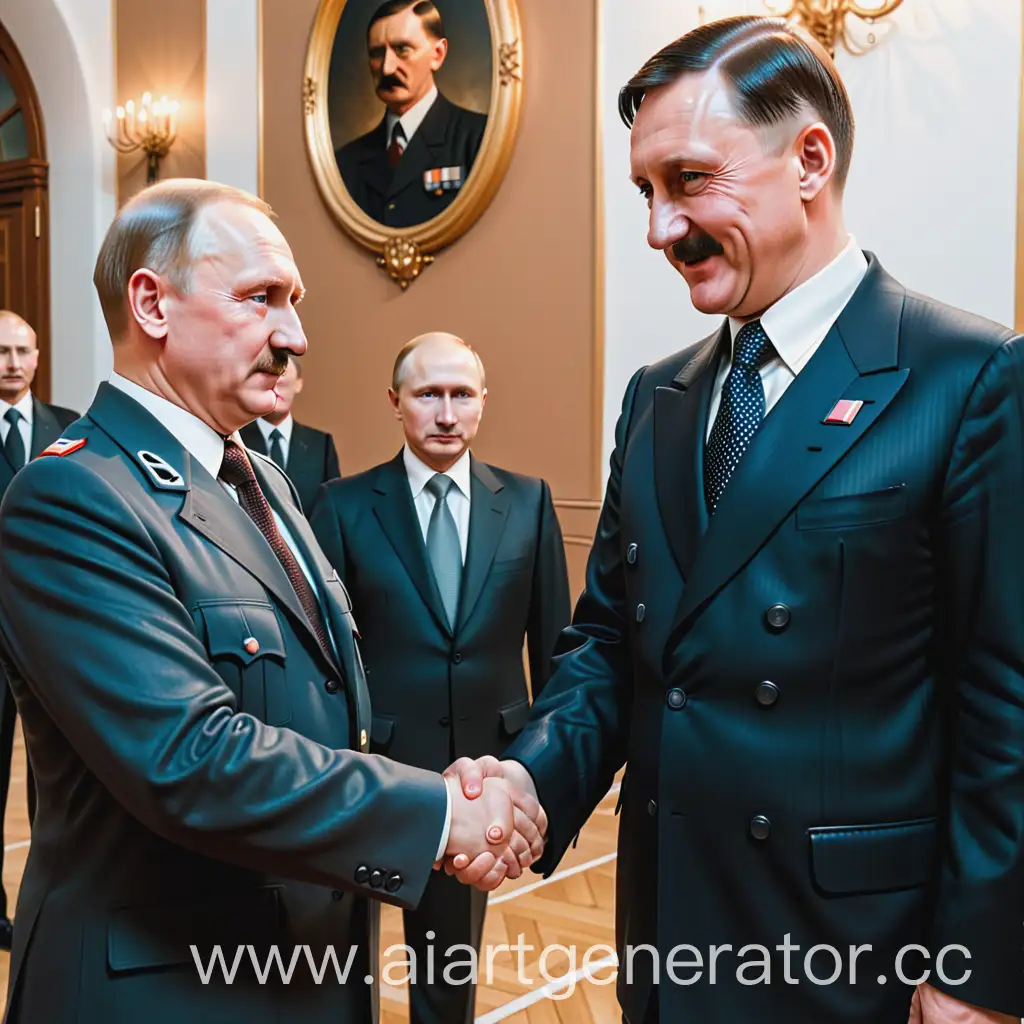 Historical-Figure-Adolf-Hitler-Shaking-Hands-with-Modern-Leader-Putin