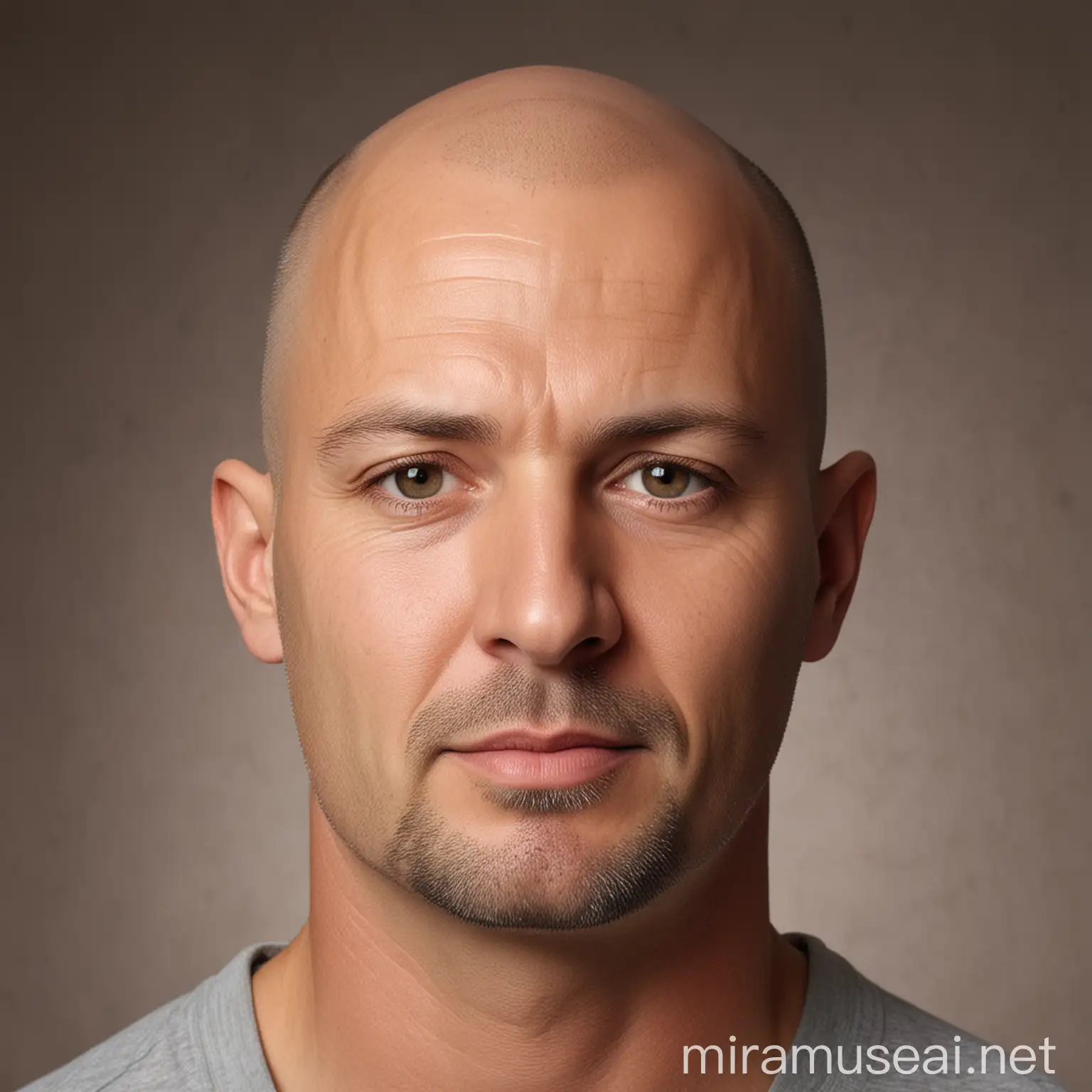 Middleaged Man with Minimal Hair