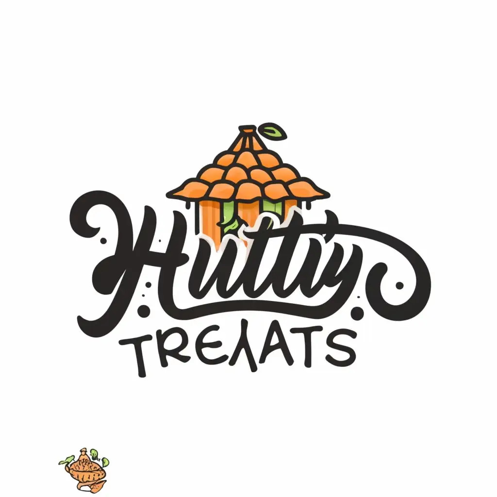 LOGO-Design-For-Hutty-Treats-Fresh-Fruits-and-Veggies-with-Nipa-Hut-Accent