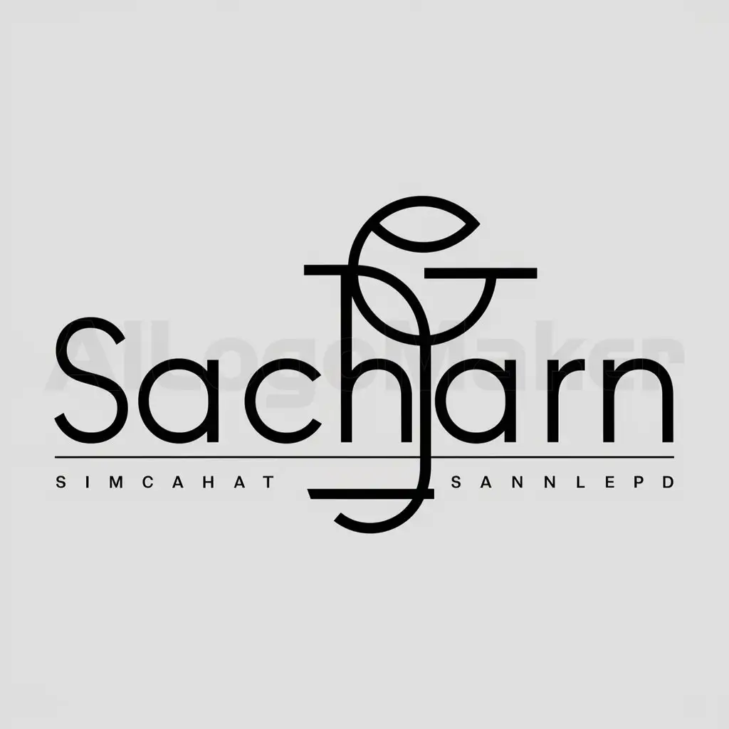 a logo design,with the text "sacharn", main symbol:sacharn,Minimalistic,clear background