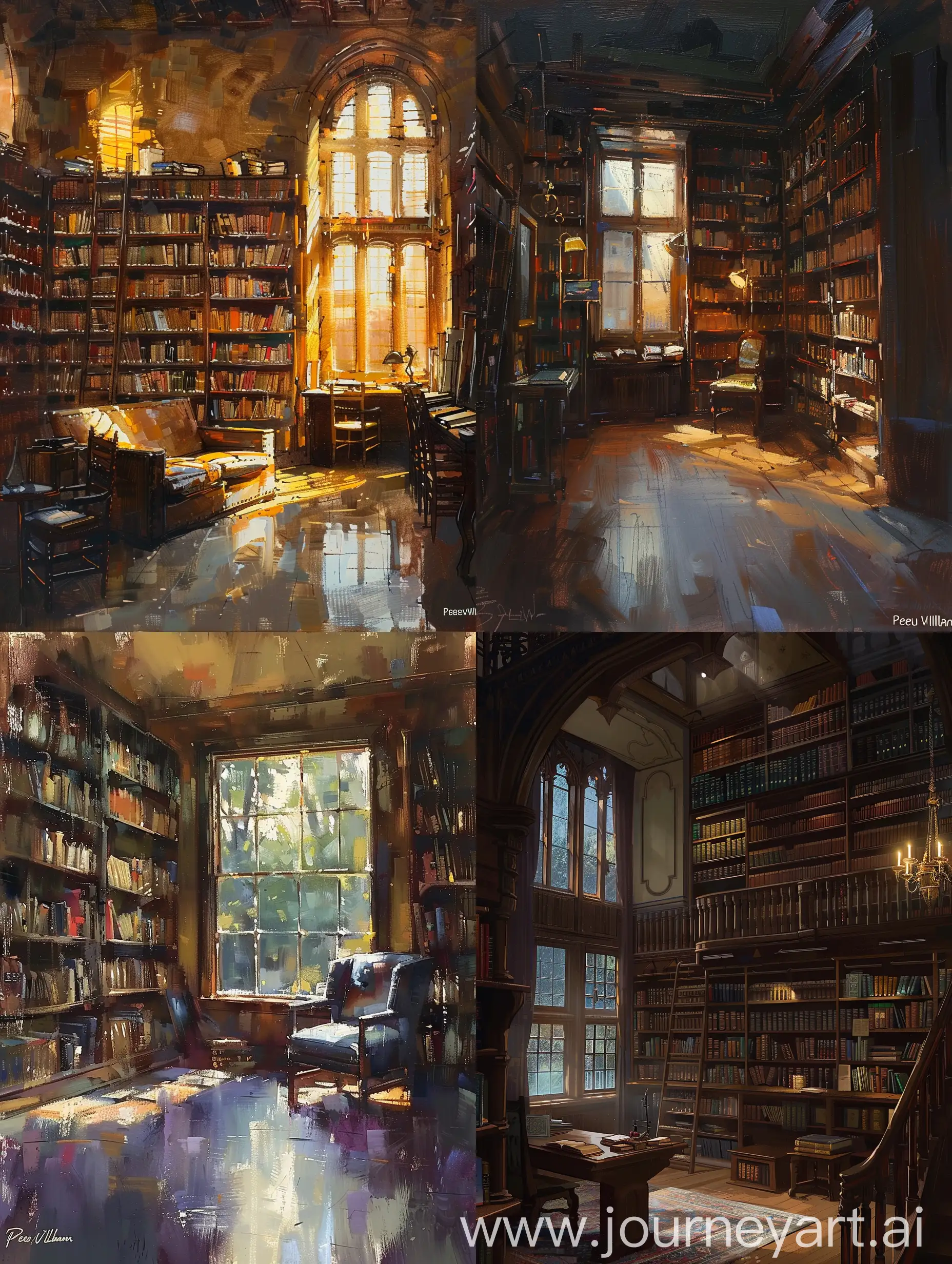 Vibrant-Midlibrary-Scene-with-Peter-Wilemans-Signature-Style