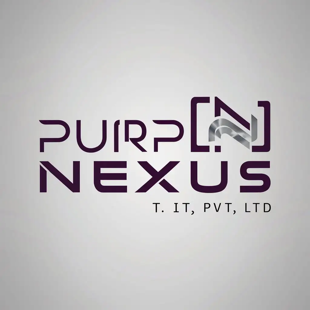 a logo design,with the text "Purple Nexus", main symbol:IT Pvt LTD Company,Moderate,be used in Technology industry,clear background