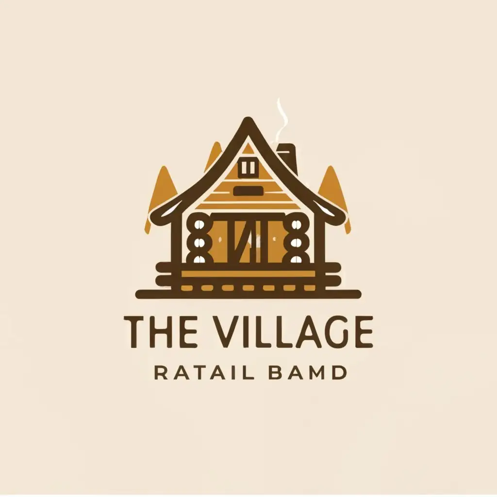 LOGO-Design-For-The-Village-Russian-Rural-Hut-Emblem-for-Retail-Industry