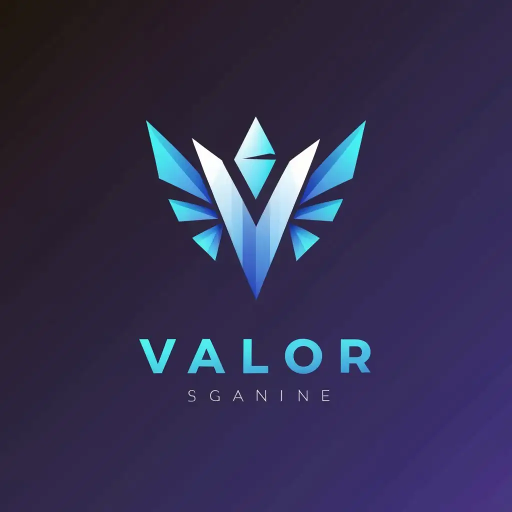 a logo design,with the text "delta with blue gradients color", main symbol:Valor,Moderate,be used in Finance industry,clear background