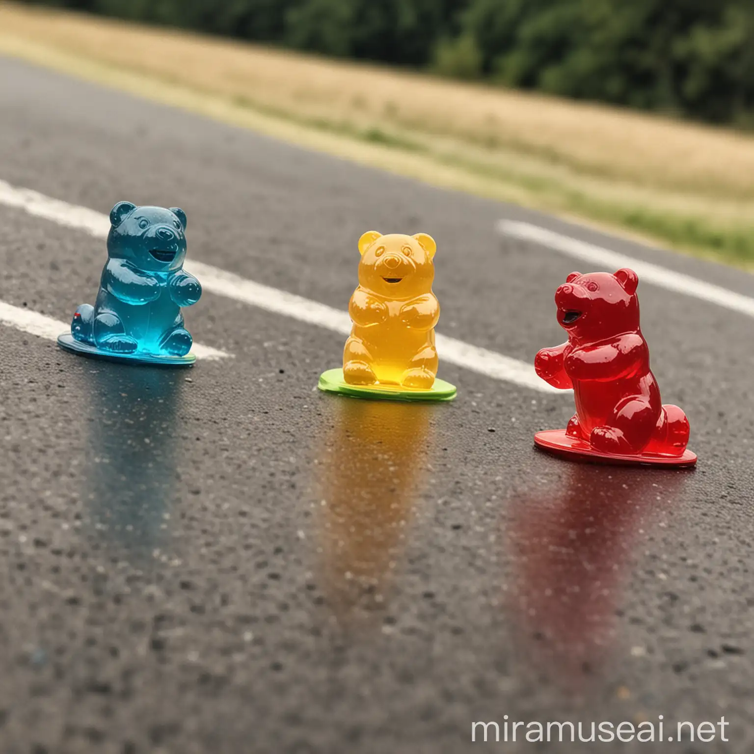 Colorful Gummy Bear Racing Fun