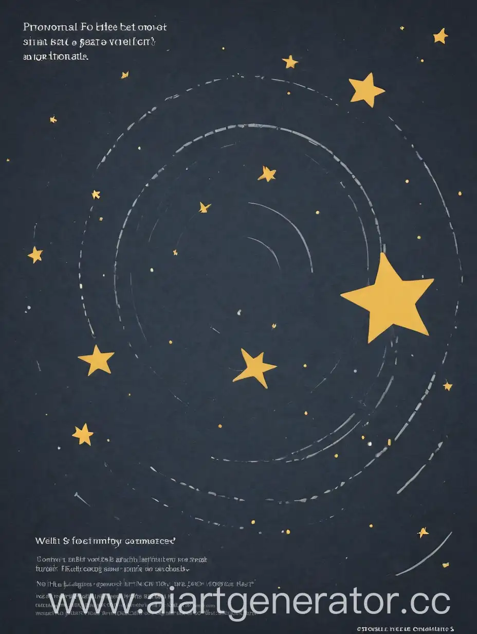 рекламный легкий минималистичный плакат с текстом "Вы не знаете. когда лучше всего подписывать контракт? Вы узнаете, что скажут вам звезды". Тема - знаки зодиака и звезды.