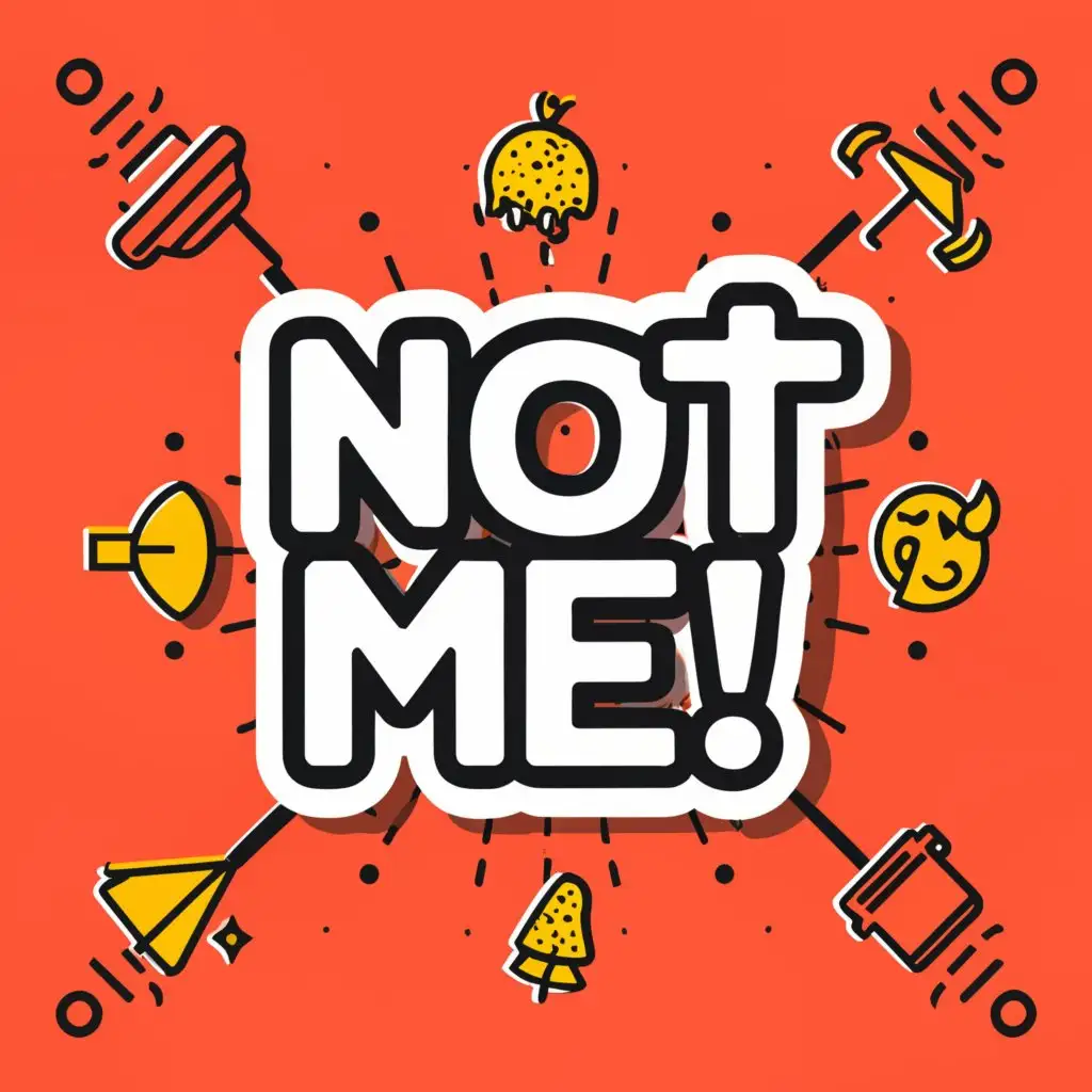 a logo design,with the text "Not me", main symbol:Finger nose,Moderate,be used in Entertainment industry,clear background