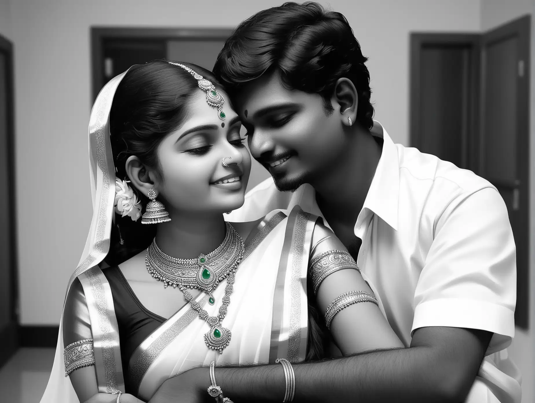 Traditional-Tamil-Couples-in-Wedding-Attire-Celebrating-Rituals