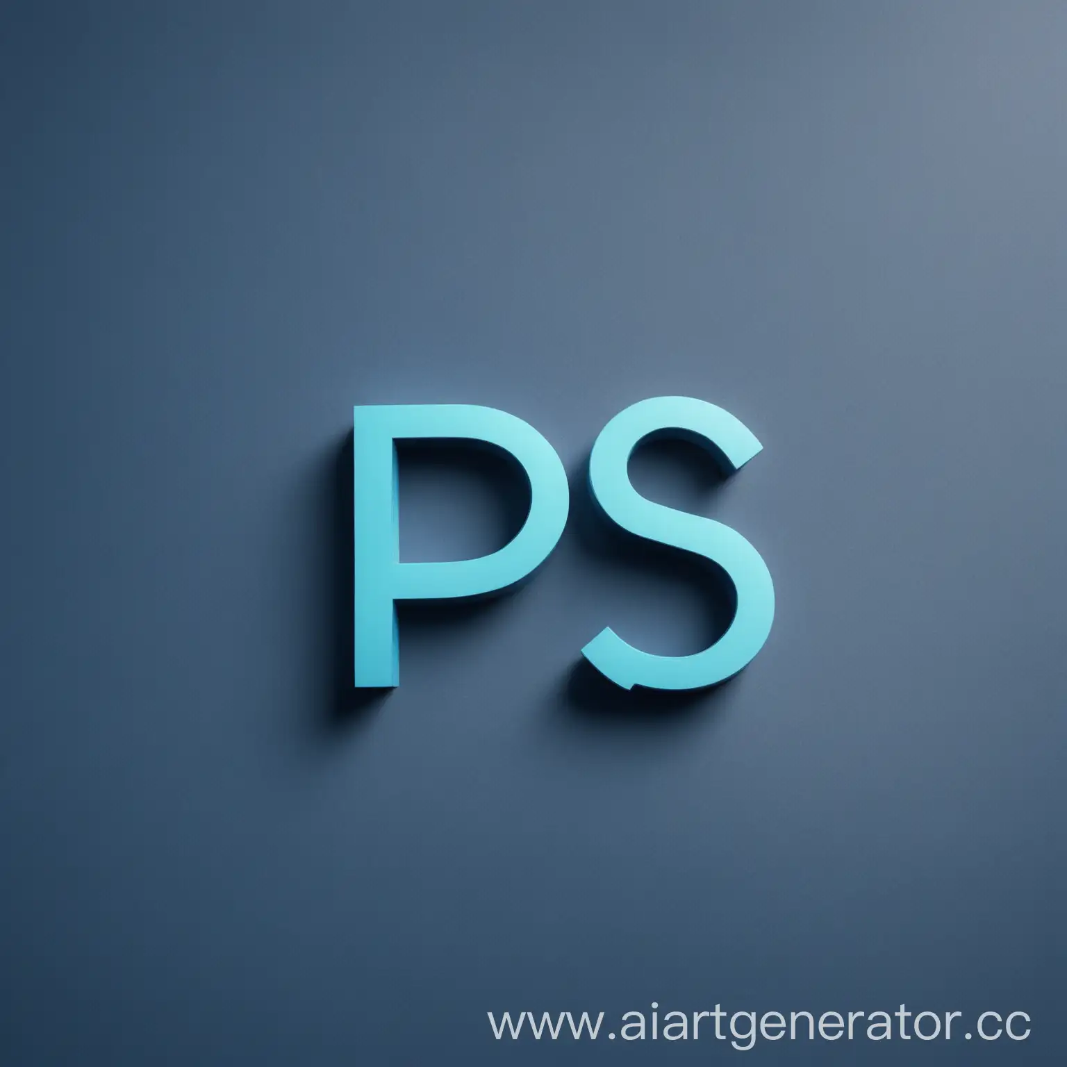 Логотип с буквами Ps в голубом фоне