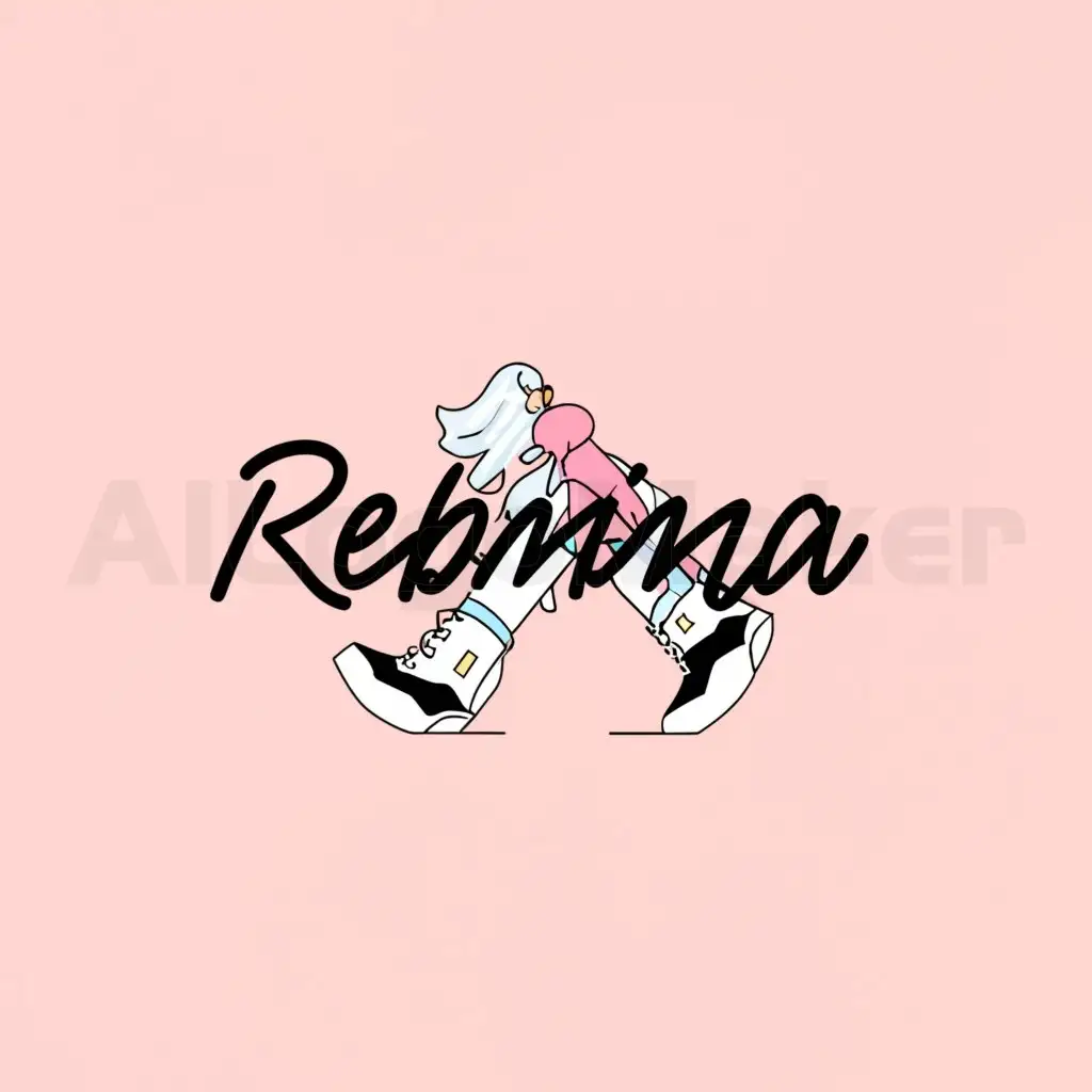 a logo design,with the text "rebamima", main symbol:Women's sneakers,Moderate,be used in Others industry,clear background