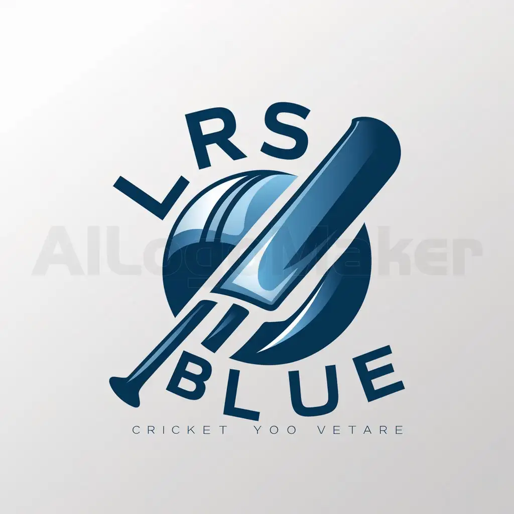 a logo design,with the text "LRS BLUE", main symbol:Circket

,Moderate,be used in Circket industry,clear background