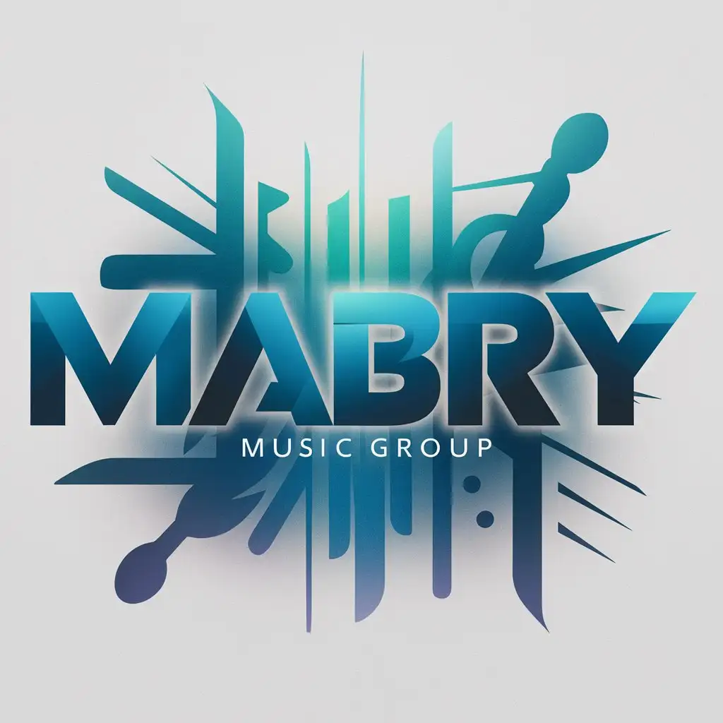 Mabry Music Group Logo Dynamic Musical Ensemble Emblem