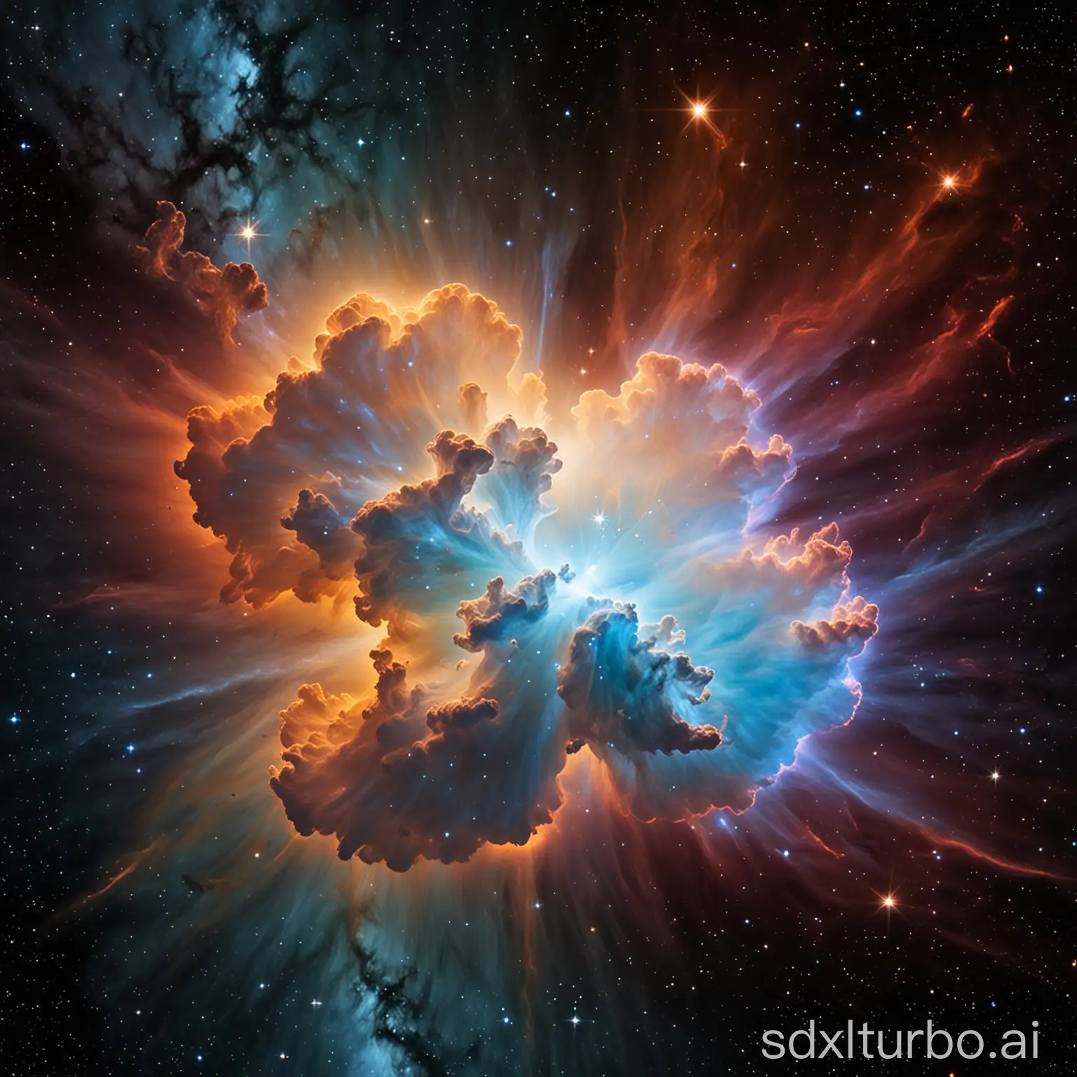 a cloud nebular in space