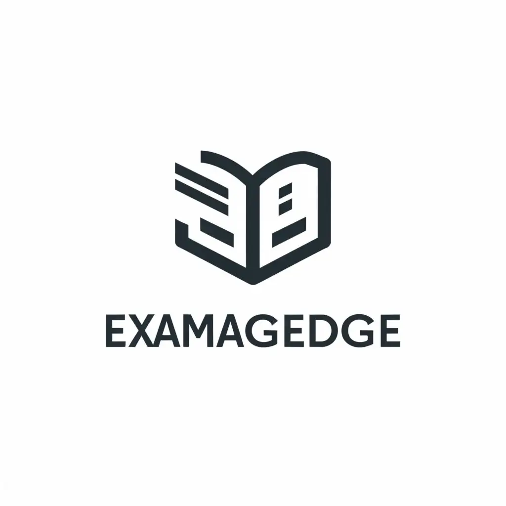 a logo design,with the text "ExamEdge Edge", main symbol:Book,Minimalistic,be used in Education industry,clear background