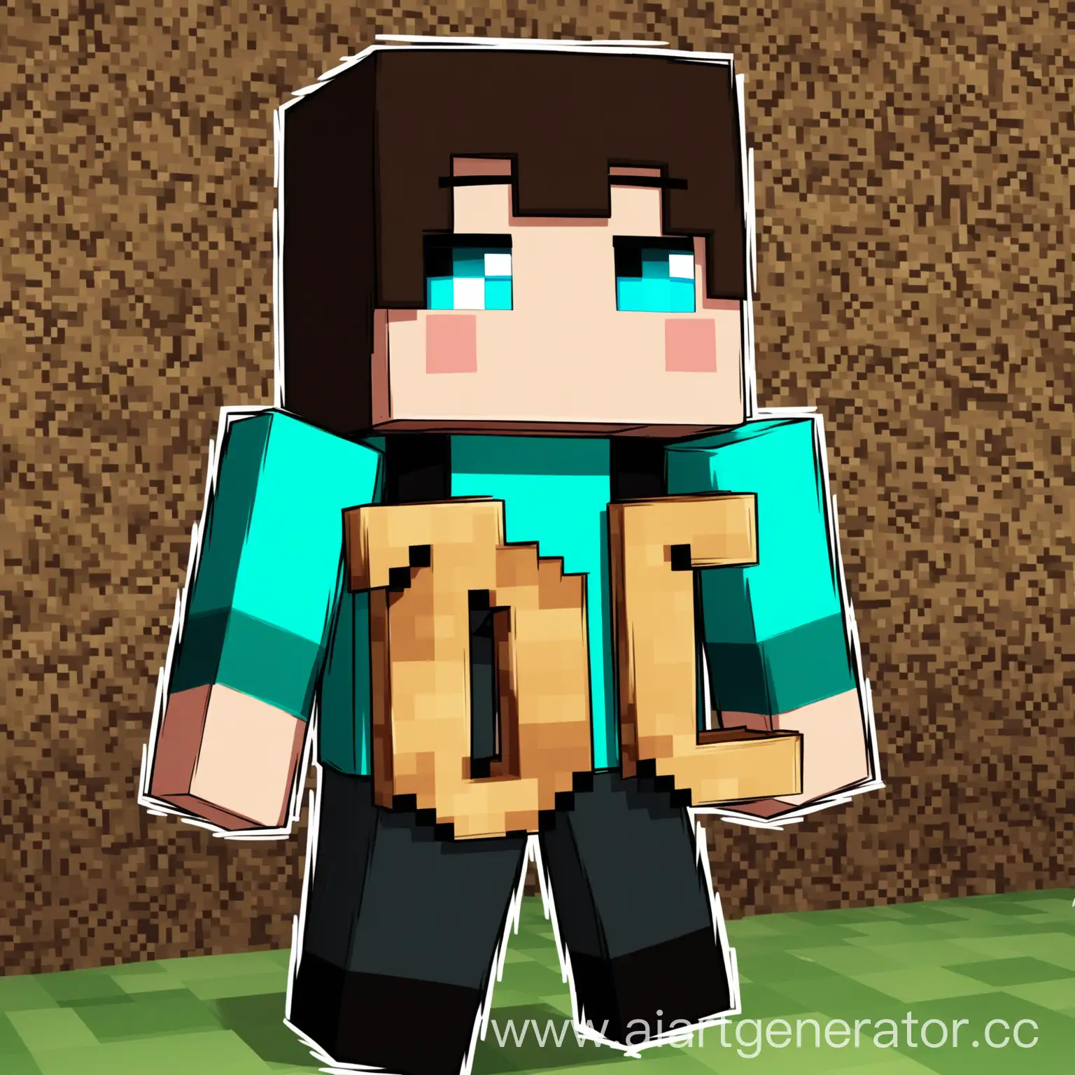 Draw an avatar for minecraft server with 2 letters Q and C