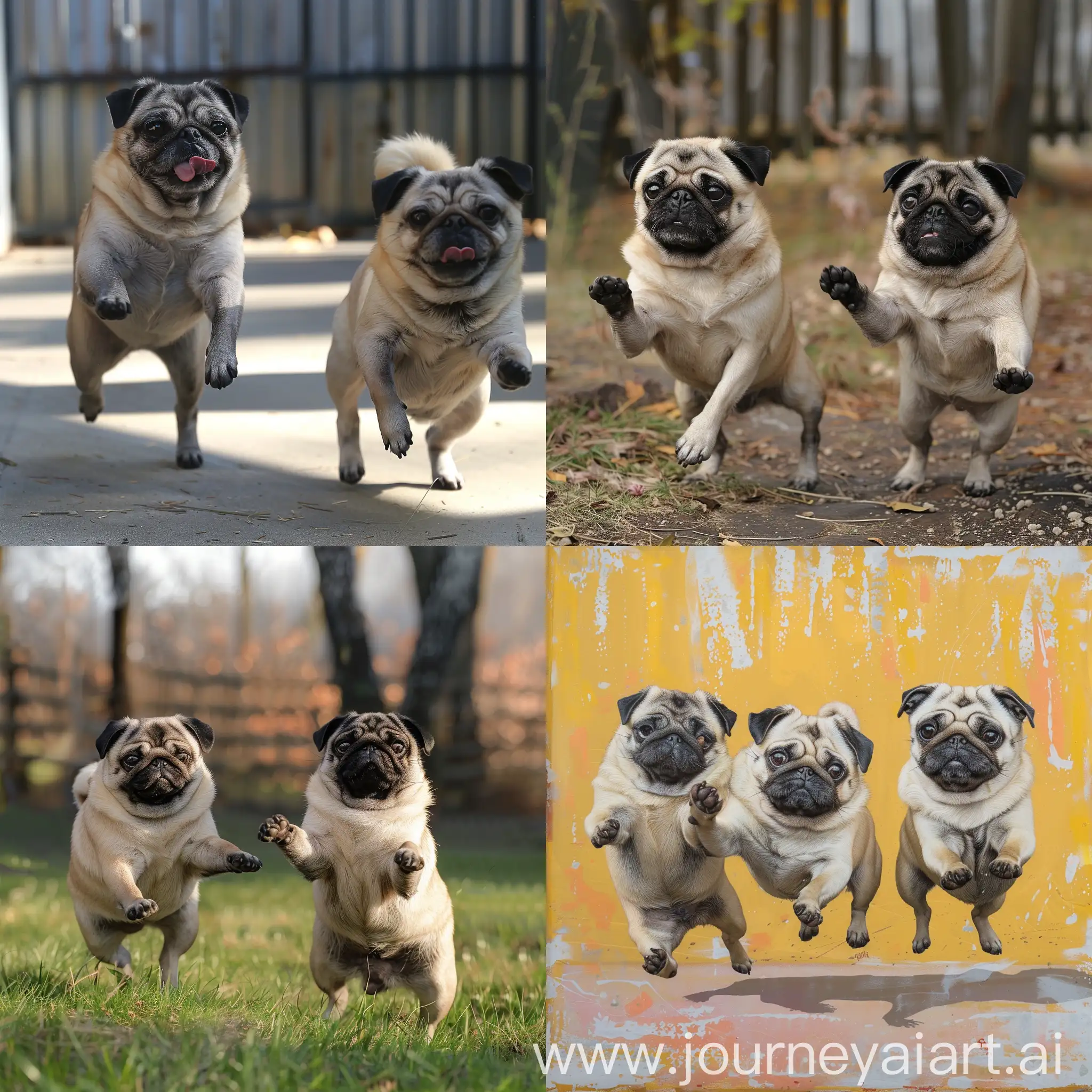 Playful-Pugs-Dancing-Joyfully