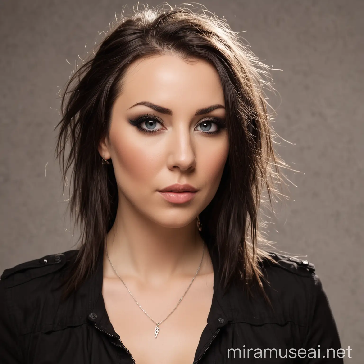 Elize Ryd from Amaranthe with Short Hair Portrait