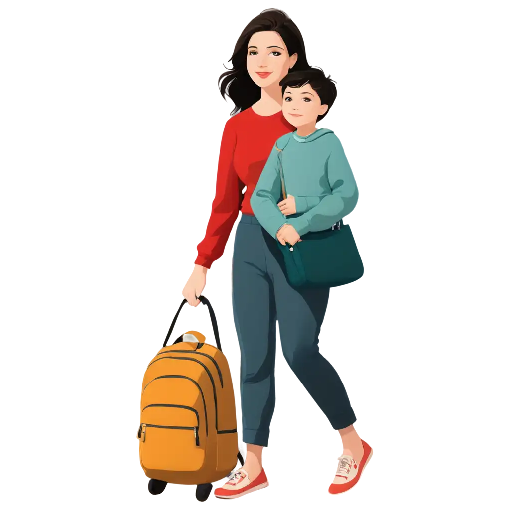 Vector-PNG-Mother-and-Child-Diverse-School-Carrying-Bag
