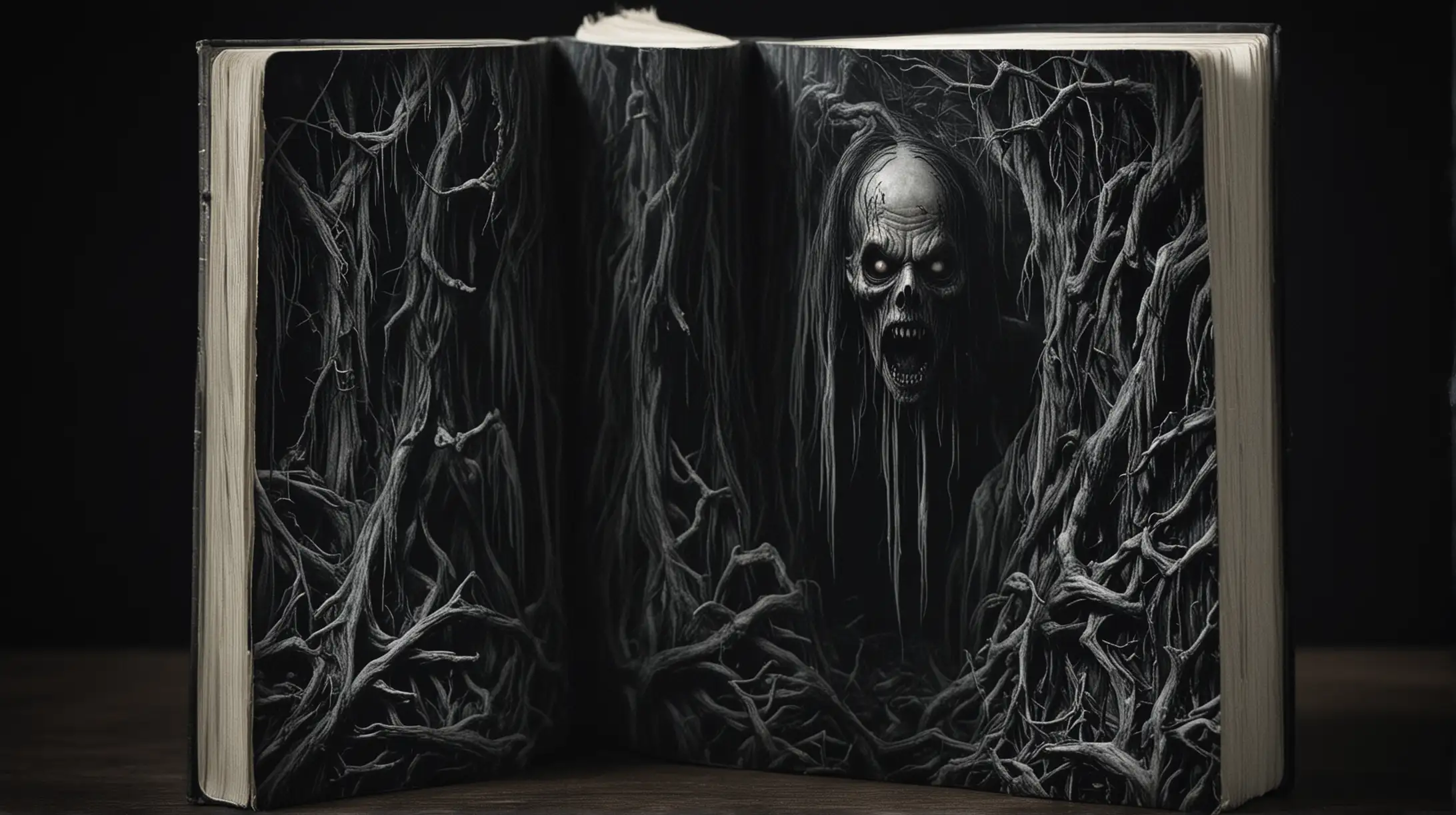 Eerie and Mysterious Book with Horror Vibe