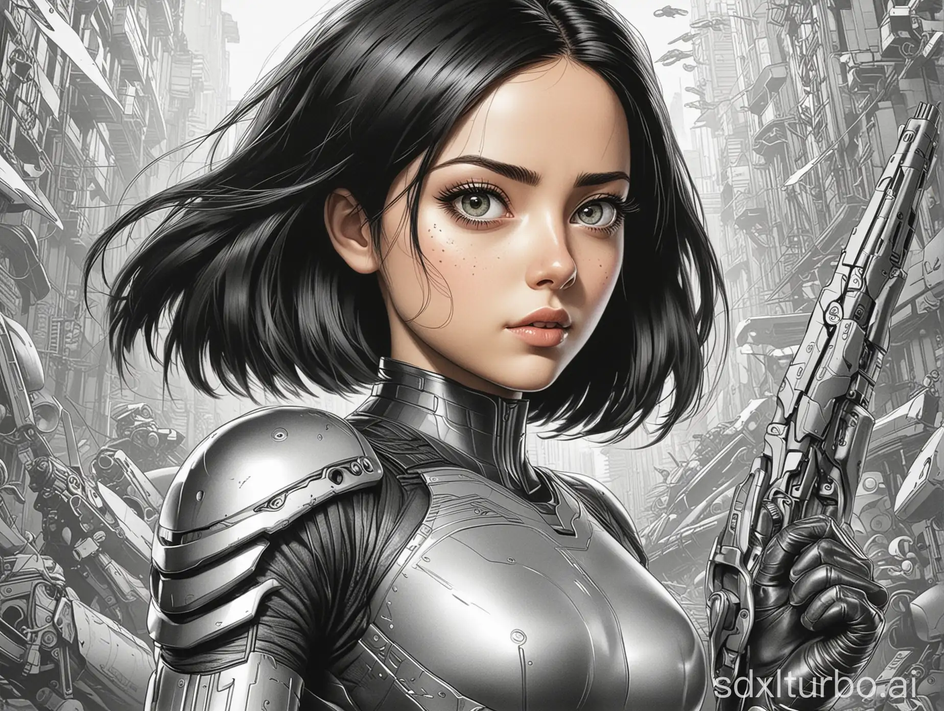 Alita-Battle-Angel-Coloring-Book-for-Kids-SciFi-Adventure-Illustration-with-Printable-Pages