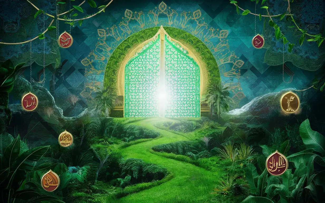 holy jungle game back ground Inspired muslim shia icons green road to Haven