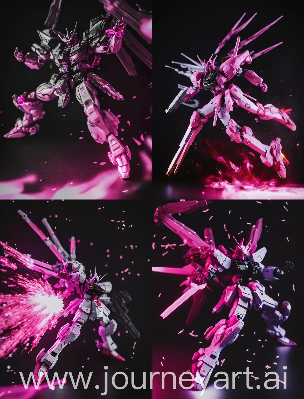 Dynamic-Photography-of-Gundam-Mecha-in-Fighting-Posture